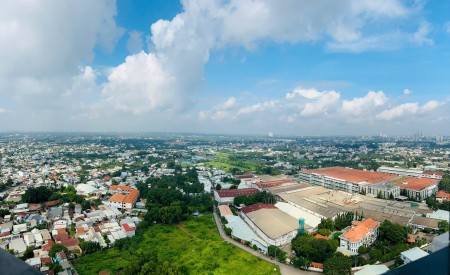 Diamond Boulevard 2PN 1WC tầng 27 – full nội thất & điện máy mới 100% - liền kề TTTM Aeon Canary BD