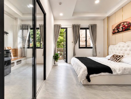 Cho thuê căn hộ 1 phòng ngủ Bình Thạnh, full nội thất, máy giặt riêng, gần Đinh Bộ Lĩnh - 0982174372