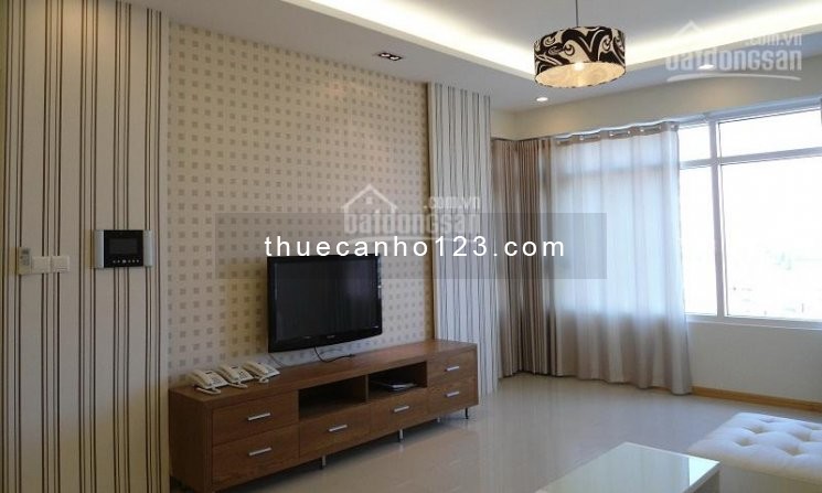 Trống căn hộ rộng 85m2, 2 PN, đủ nội thất, tầng cao cc Saigon Pearl, giá 18 triệu/tháng