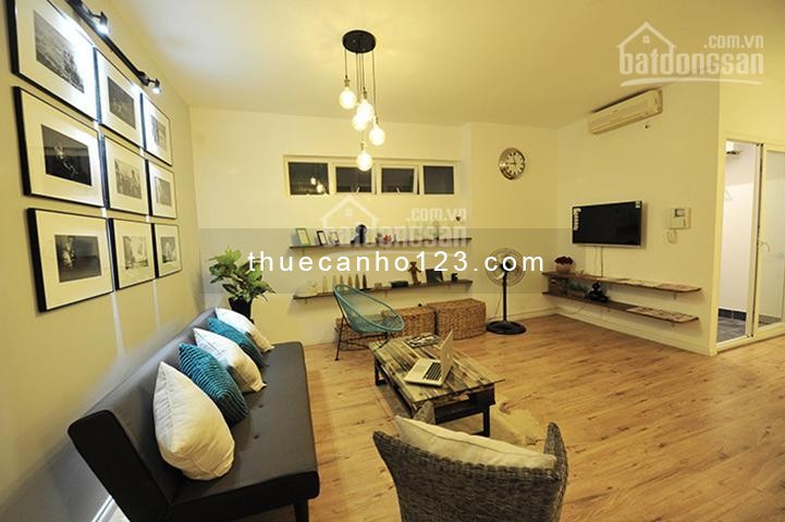 Cho thuê căn hộ đầy đủ nội thất, dtsd 90m2, 2 PN, khu căn hộ Contrexim, giá 15 triệu/tháng