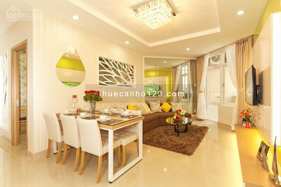Richmond Nguyễn Xí có căn hộ rộng 86m2, 2 PN, có sẵn nội thất cần cho thuê giá 14 triệu/tháng