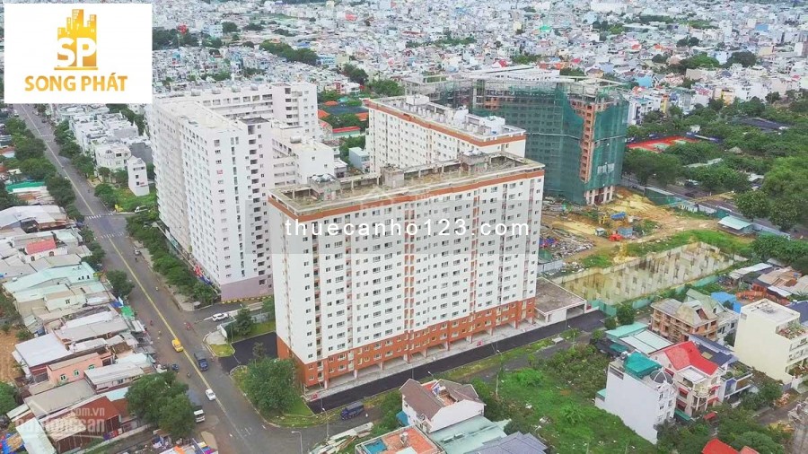 Chính chủ cho thuê căn hộ Green Town Bình Tân, dt 52.7m2/2pn nhà trống có ban công, giá 6,5tr/tháng