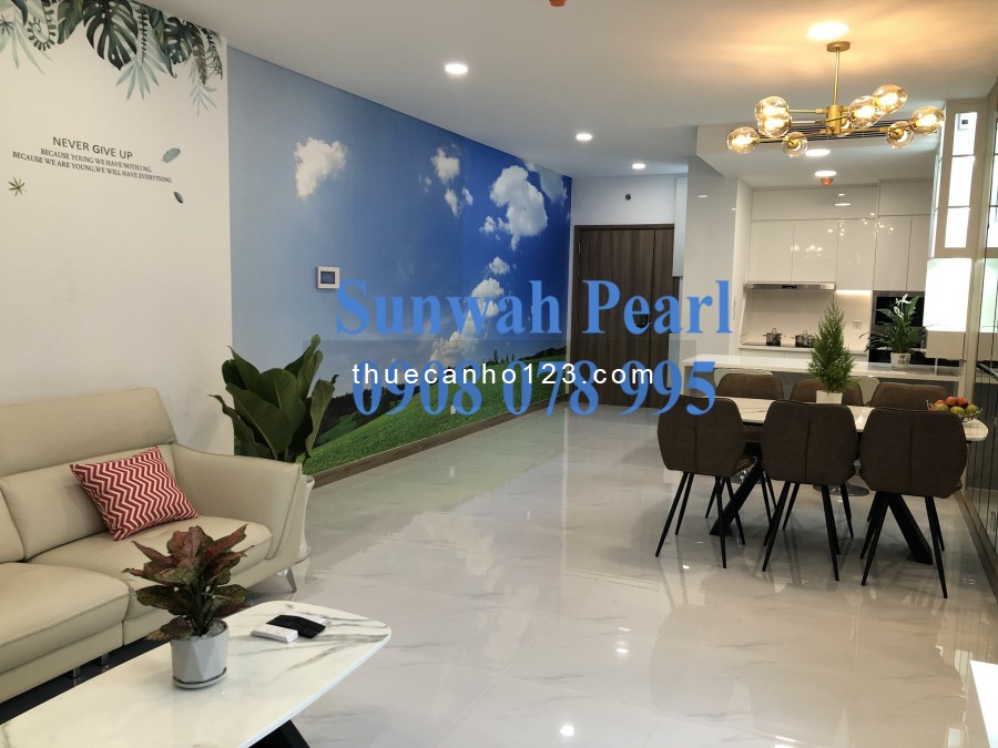 Thuê ngay căn hộ 1PN Sunwah Pearl full nội thất, view sông Sài Gòn. Hotline 0908078995