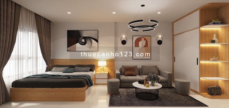Cần cho thuê căn hộ chung cư Vinhomes Smart City 50m2, 1PN, 1WC mới đẹp đủ đồ dùng