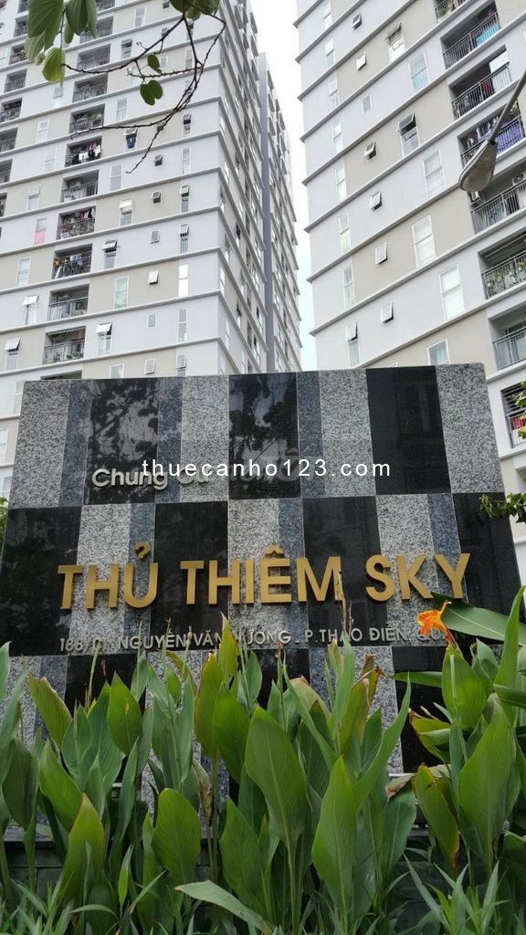Cho thuê căn hộ chung cư Thủ Thiêm Sky 56m2, 2PN, 2WC giá thuê 8 triệu/tháng