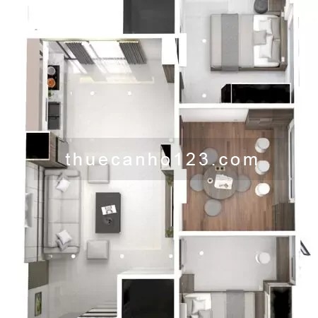 Cho thuê chung cư WINHOUSE Hà Tĩnh - 2 phòng ngủ, 2 WC, 1 phòng khách, 1 nhà bếp.