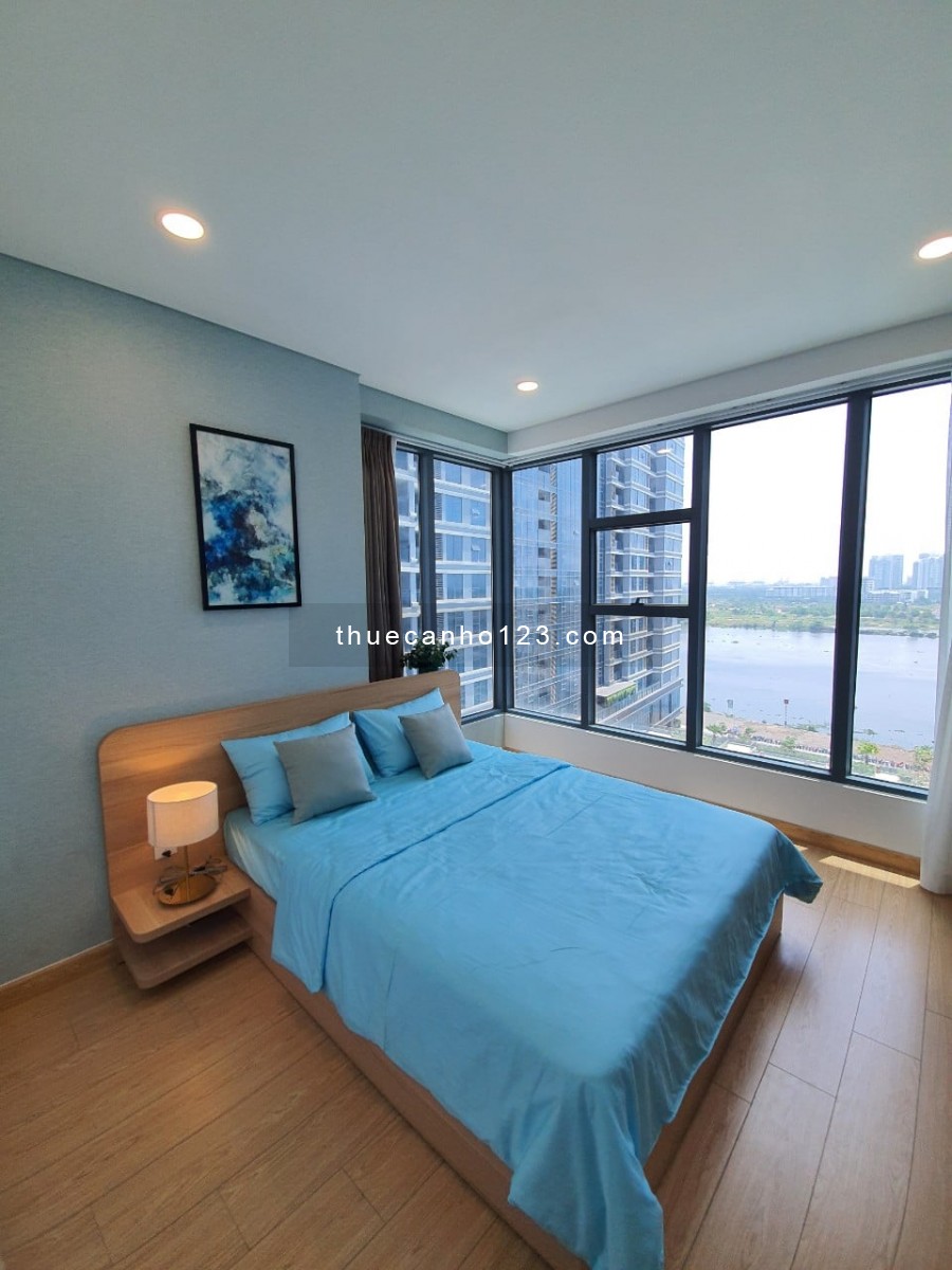 Cần cho thuê gấp căn hộ 98m2, 2PN, 1 phòng làm việc, view sông và hồ bơi tại Sunwah Pearl