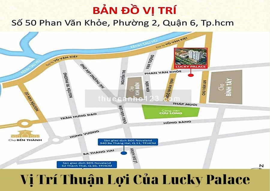 Vị trí thuận lợi của căn hộ chung cư Lucky Palace