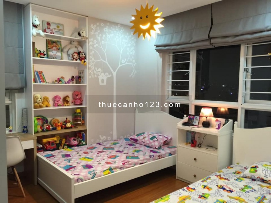 Cần cho thuê căn hộ 102m2 tại chung cư Him Lam Chợ Lớn Quận 6, 3 phòng ngủ, full nội thất