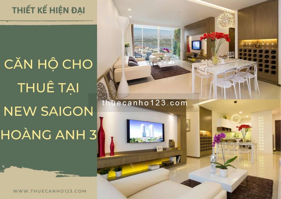 Thiết kế hiện đại của căn hộ chung cư New Saigon Hoàng Anh 3 cho thuê