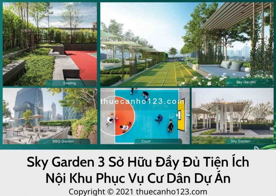 Sky Garden 3 sở hữu đầy đủ tiện ích nội khu phục vụ cư dân dự án
