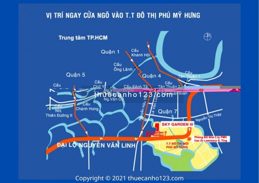 Vị trí đắc địa khu dự án Sky Garden 3 quận 7, TP.Hồ Chí Minh