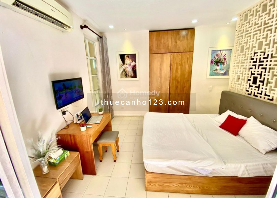 Trống cho thuê căn hộ dịch vụ Studio Quận Phú Nhuận 49m2 giá chỉ 7 tr/ th full nt