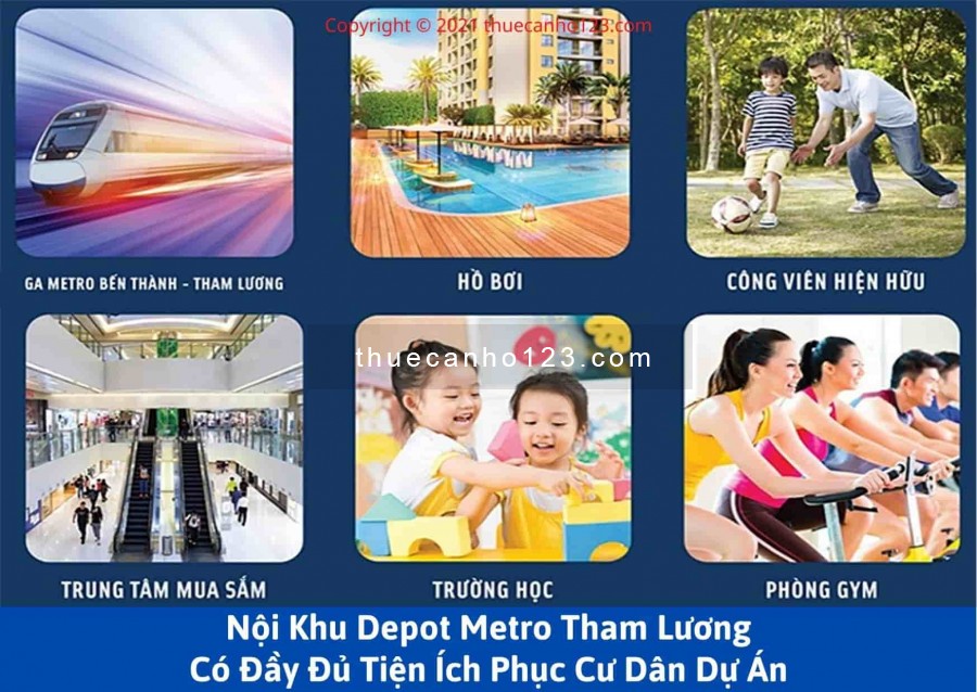 Nội khu Depot Metro Tham Lương quận 12 sở hữu nhiều tiện ích phục vụ người dân