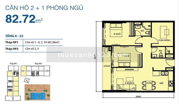 Cho thuê căn hộ Orchard quận Phú Nhuận 3PN giá hấp dẫn