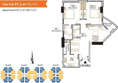 Cần cho thuê căn hộ Him Lam quận 6 full nội thất rộng 97m2