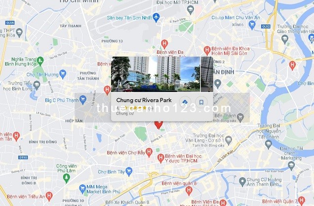 Vị trí địa lý của căn hộ chung cư Rivera Park Sài Gòn