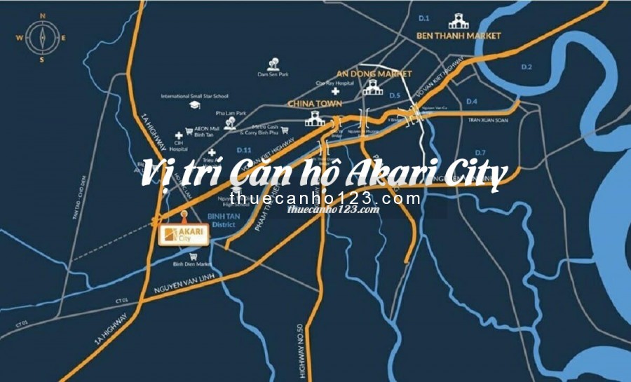 Vị trí căn hộ Akari City