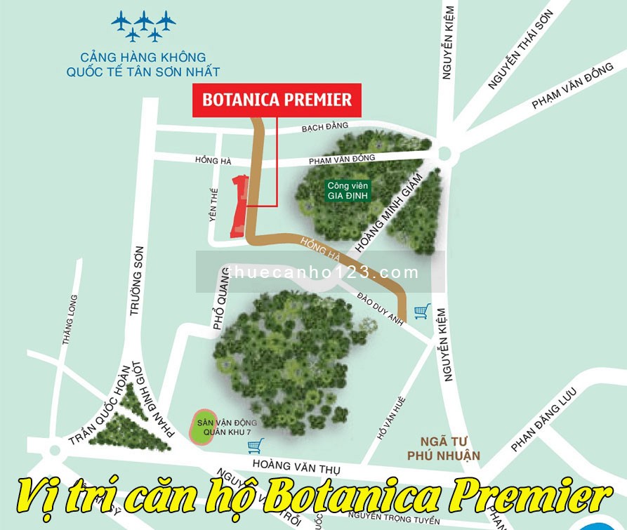 Vị trí căn hộ Botanica Premier