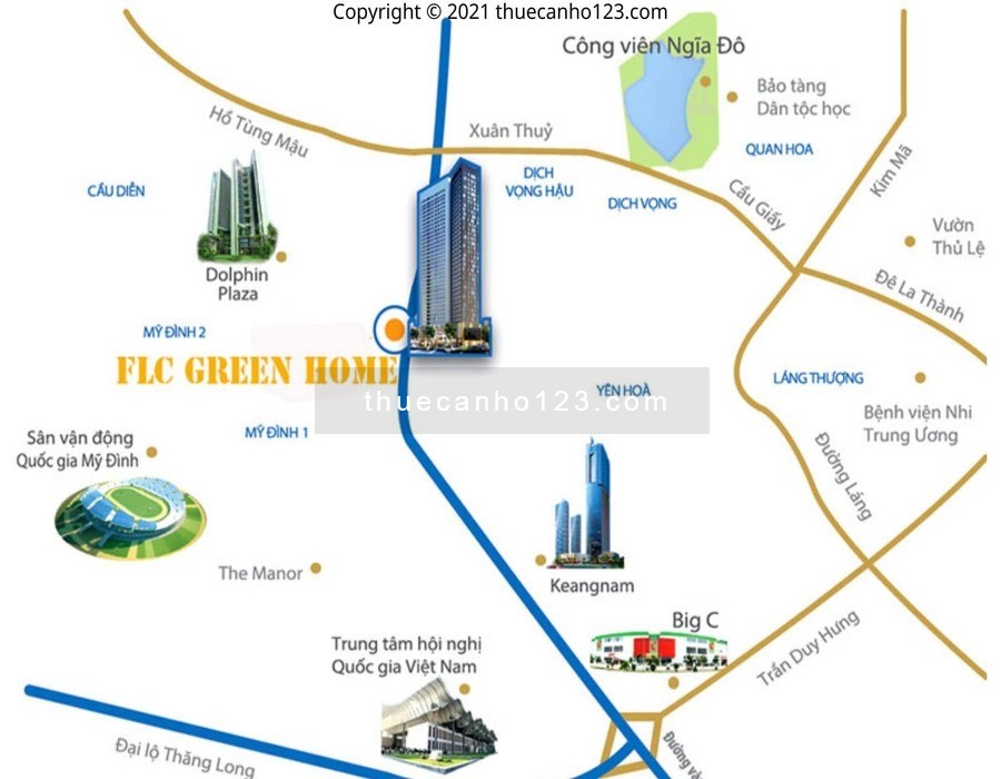 Vị trí chung cư FLC Green Home