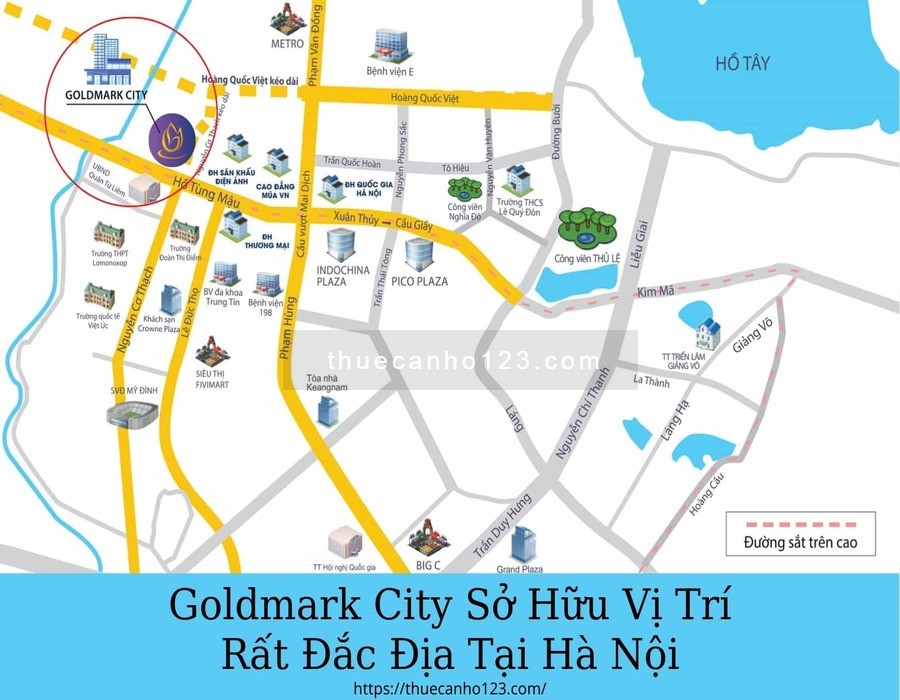 Goldmark City Sở hữu vị trí rất đắc địa tại Hà Nội