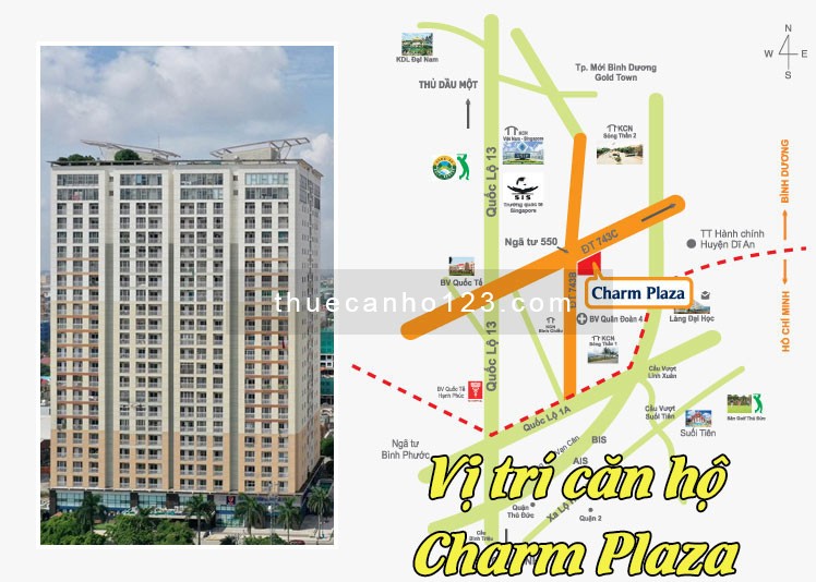 Vị trí căn hộ Charm Plaza
