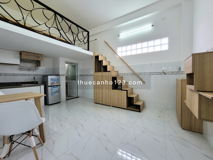 Cho thuê căn hộ Duplex ngay Etown 2, Full nội thất. Khu yên tĩnh, an ninh