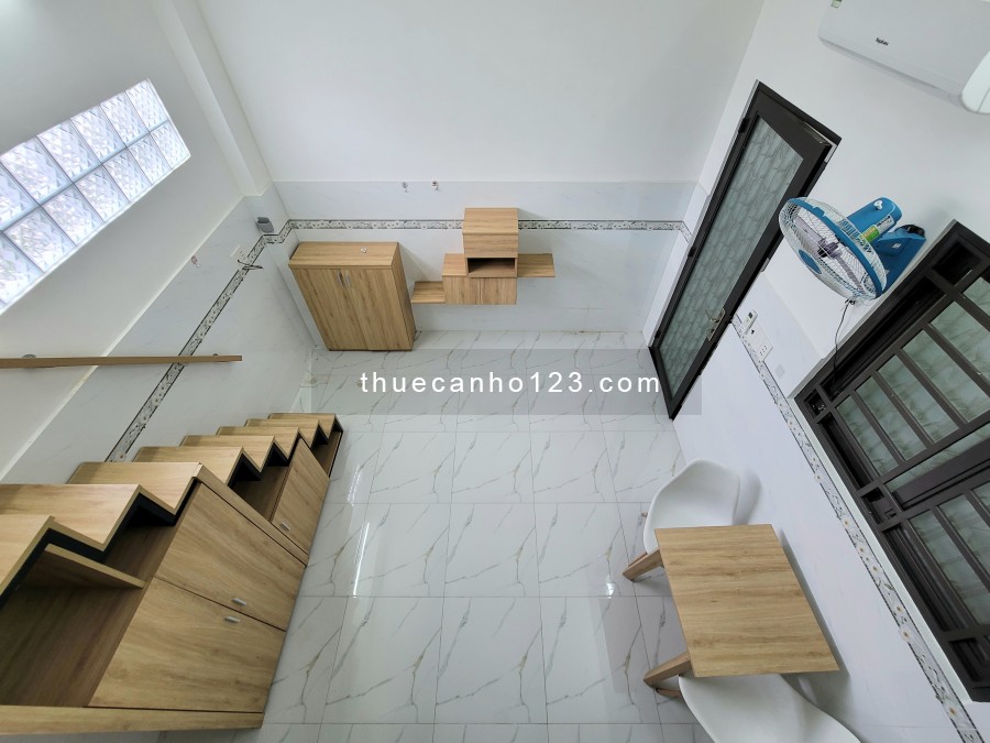 Cho thuê căn hộ Duplex ngay Etown 2, Full nội thất. Khu yên tĩnh, an ninh