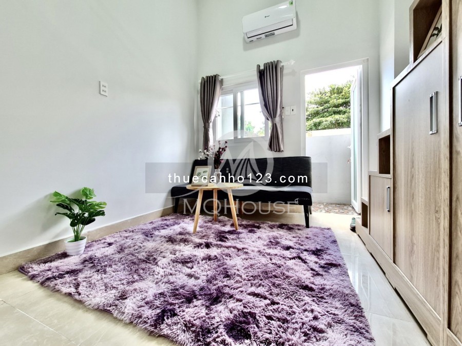 Căn hộ dịch vụ full nội thất dạng duplex bancol. View cực chill