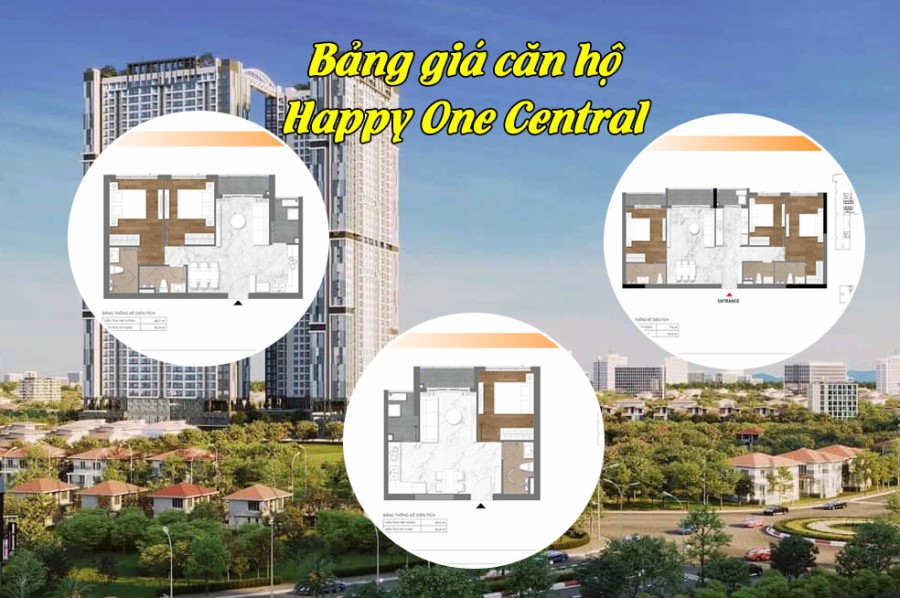 Bảng giá thuê căn hộ Happy One Central