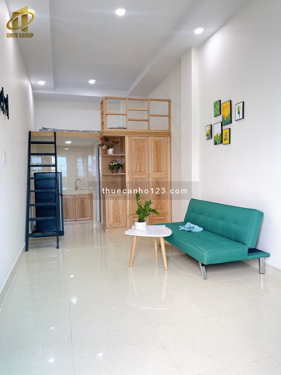 Duplex Full nội thất, Ban công, mới xây, hỗ trợ cọc, đón sinh viên