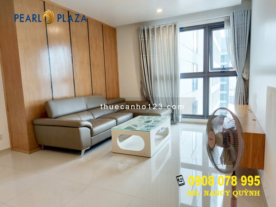 Pearl Plaza Cho thuê gấp căn hộ 1pn,56m2 Chỉ 15 triệu, đủ nội thất. Hotline Pkd 0908 078 995 Xem Nhà