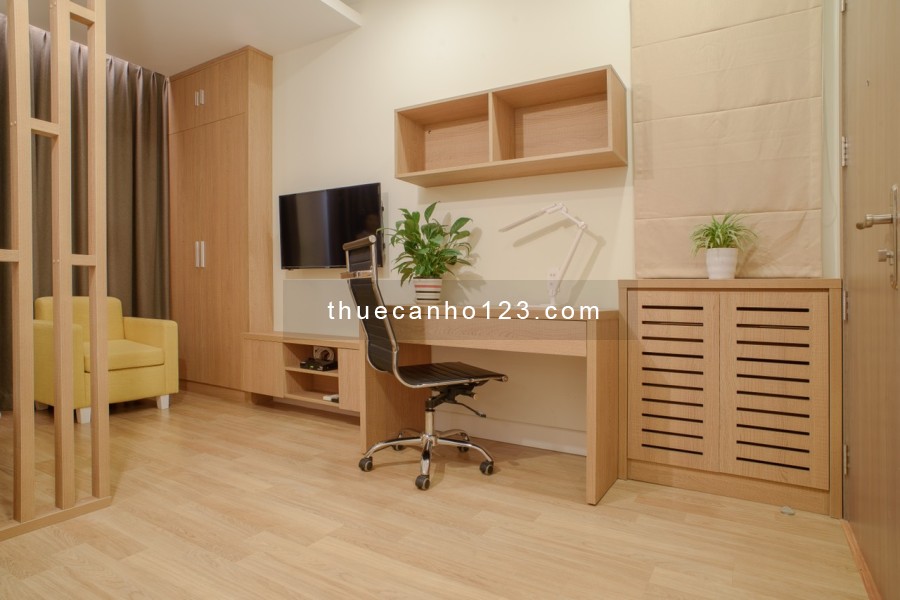 Cho thuê căn hộ Quận 3, Cao Thắng, STUDIO VÁCH NGĂN, nội thất gỗ, Gần Cống Quỳnh