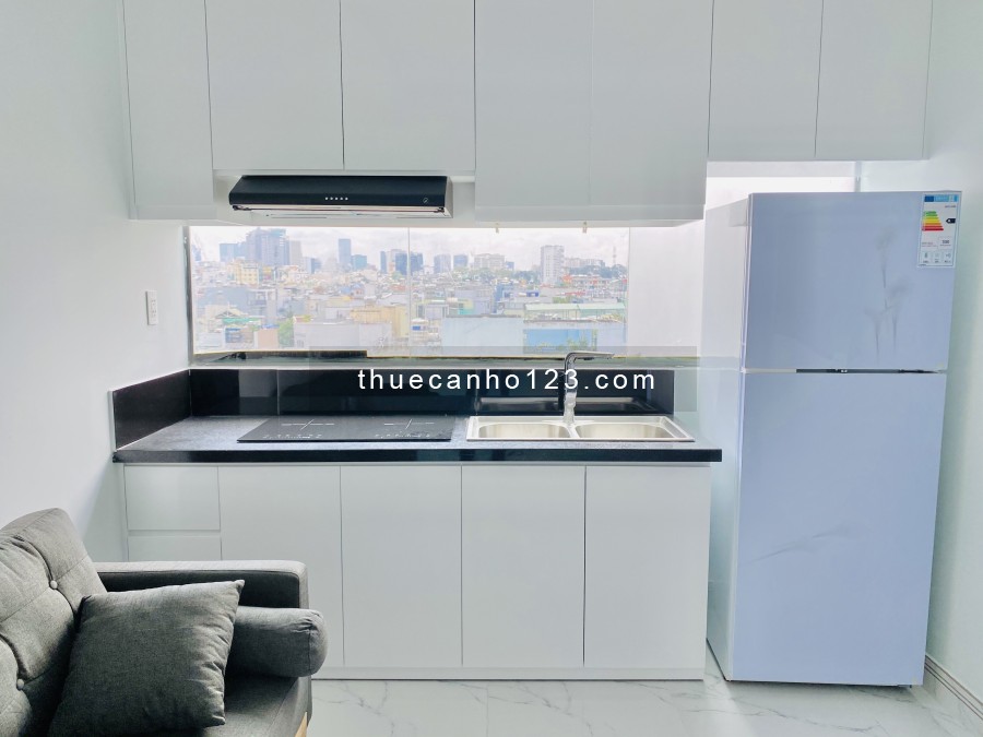 Căn hộ Bình Thạnh, đường Nguyễn Duy, 1 phòng ngủ, BAN CÔNG, VIEW LANDMARK 81