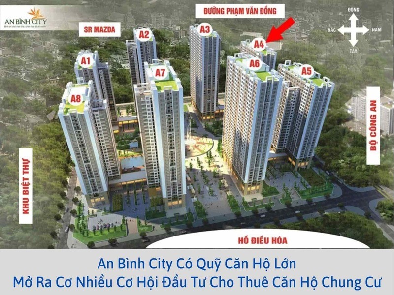An Bình City có quỹ căn hộ lớn, mở ra nhiều cơ hội đầu tư cho thuê căn hộ chung cư