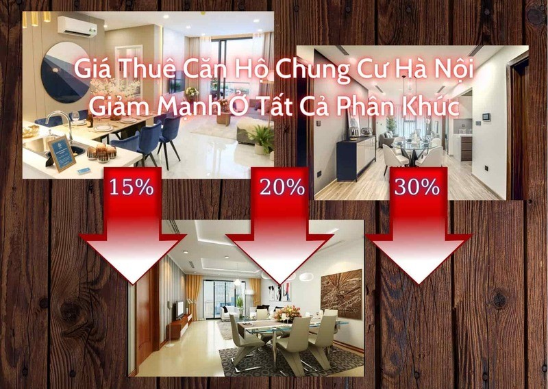 Giá thuê căn hộ chung cư Hà Nội giảm mạnh ở tất cả phân khúc