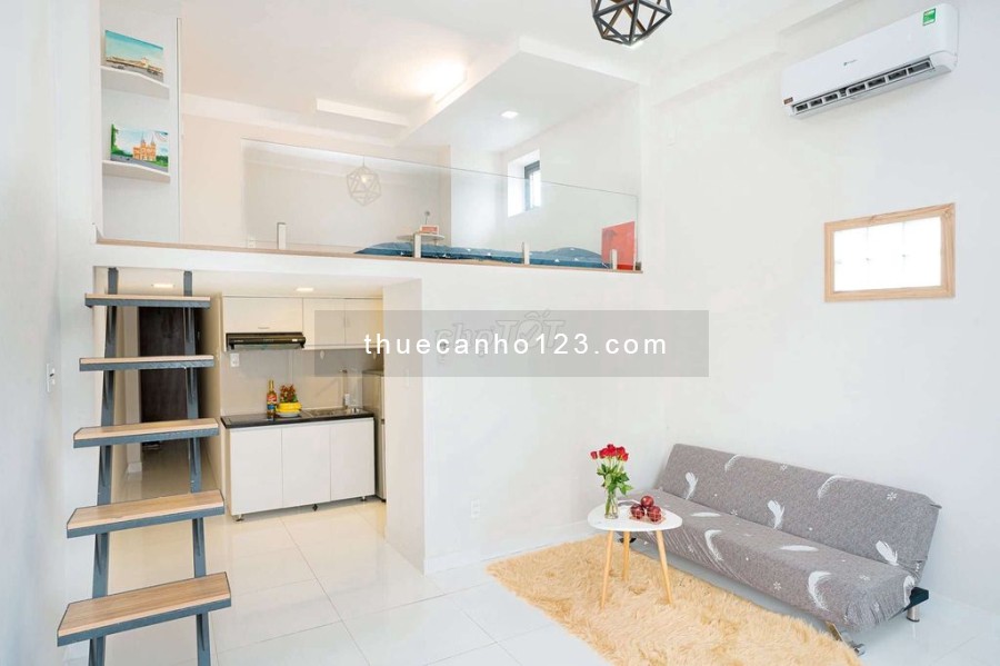 Cho thuê căn hộ có gác 35m2 full nội thất ở sân bay Tân Sơn Nhất Tân Bình