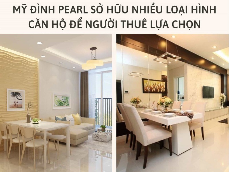 Mỹ Đình Pearl sở hữu nhiều loại hình căn hộ để người thuê lựa chọn