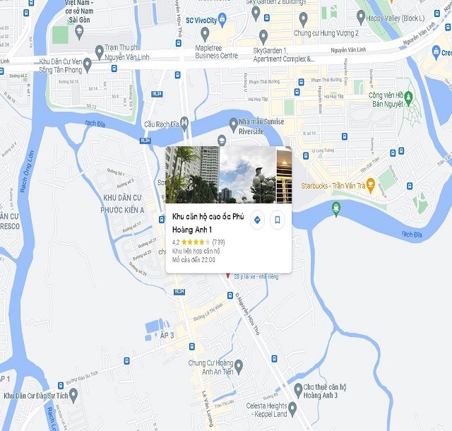 Chung cư Phú Hoàng Anh sở hữu vị trí địa lý tốt