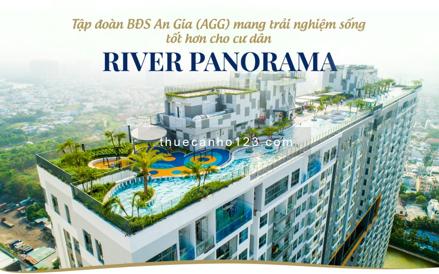 Cho thuê gấp 2PN+2WC full NT chỉ 10tr/th tại dự án chung cư River Panorama