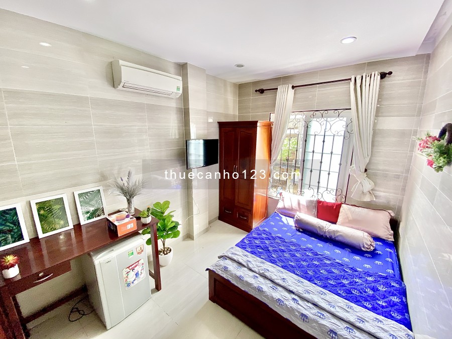 Căn hộ studio cửa sổ lớn - full nội thất, gần trường cao đẳng kinh tế