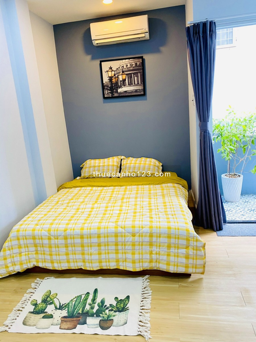 Cho thuê căn hộ chung cư mini Nguyễn Cửu Vân, ban công, máy giặt riêng