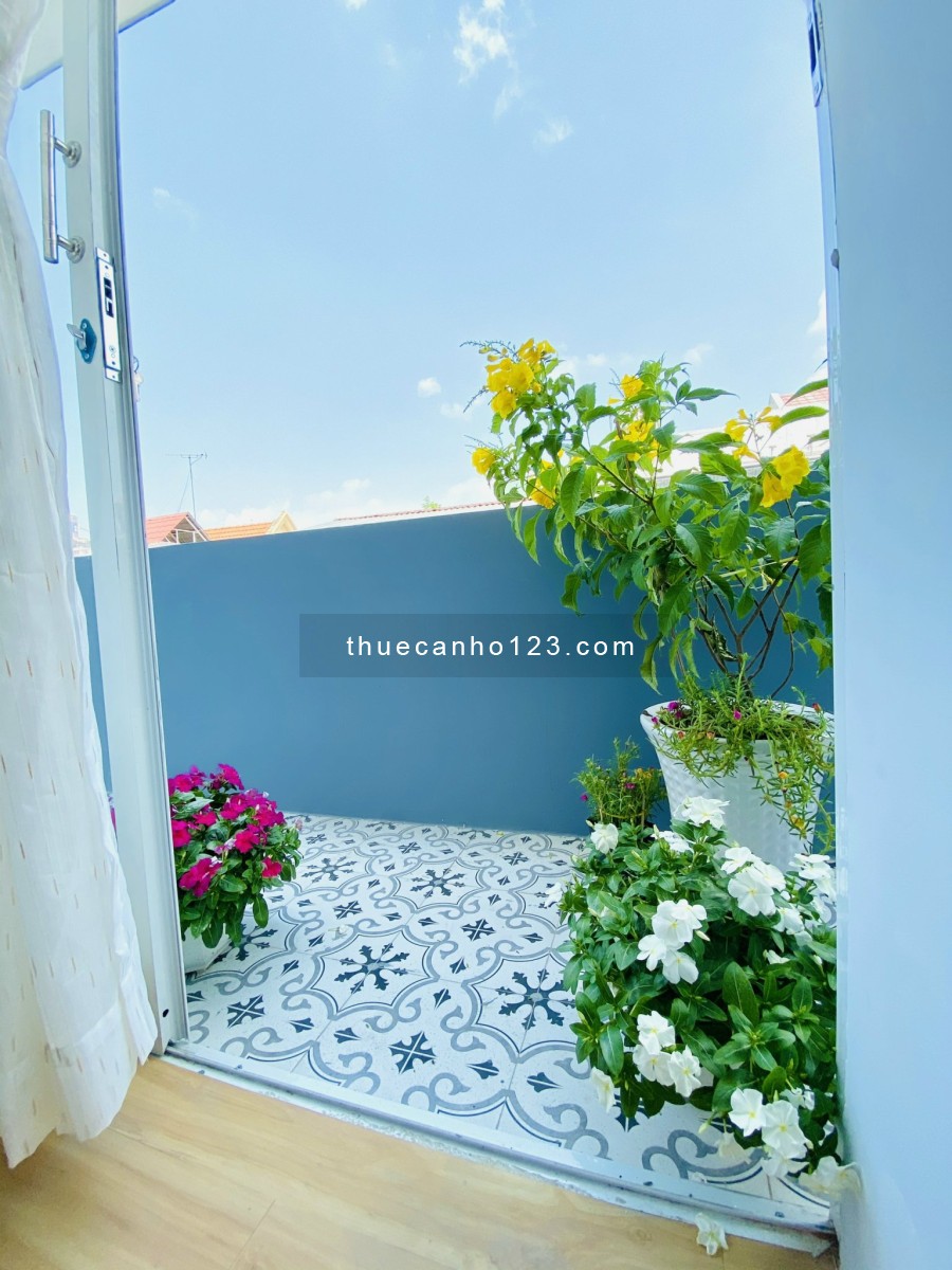 Cho thuê căn hộ 1 phòng ngủ chung cư mini - Nguyễn Cửu Vân, Bình Thạnh - ban công, máy giặt