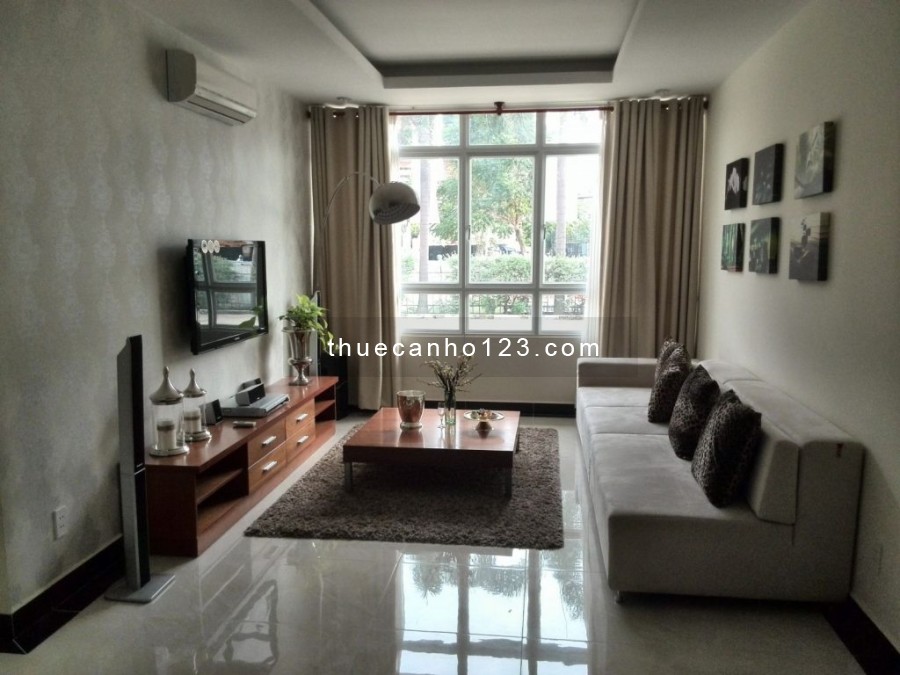 Cho thuê căn hộ chung cư Giai Việt Q.8 có 2 Phòng ngủ, dt 115 m giá 12 tr/th, đầy đủ nội thất