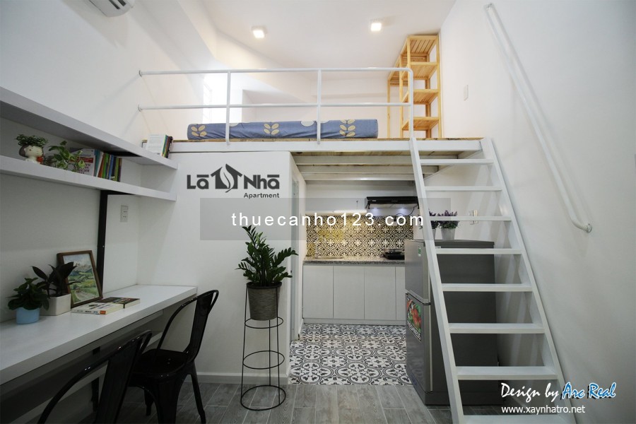Cho thuê căn hộ duplex chung cư mini, phòng trọ có gác nội thất Nơ Trang Long Bình Thạnh