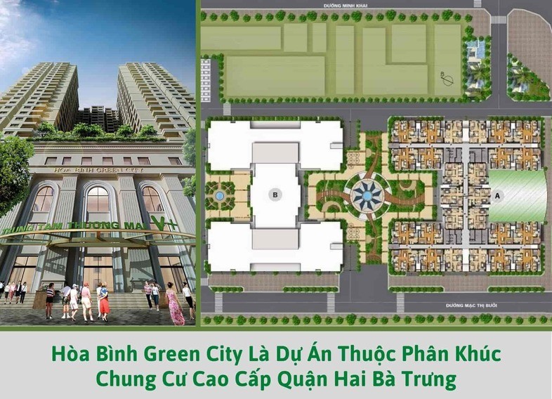 Hòa Bình Green City là dự án thuộc phân khúc chung cư cao cấp quận Hai Bà Trưng