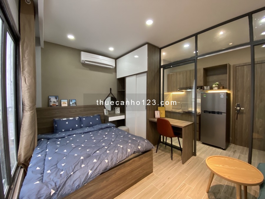 Cho thuê căn hộ 1PN - ban công thoáng mát, full nội thất, gần công viên Gia Định.