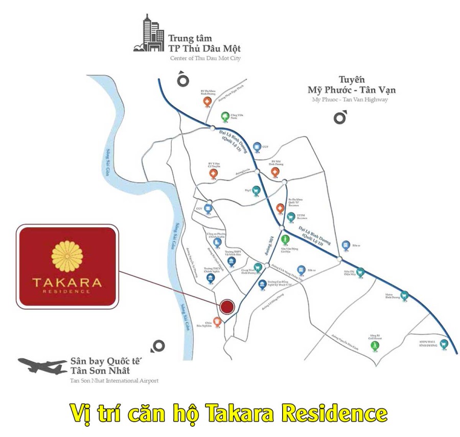 Vị trí đắc địa căn hộ Takara Residence