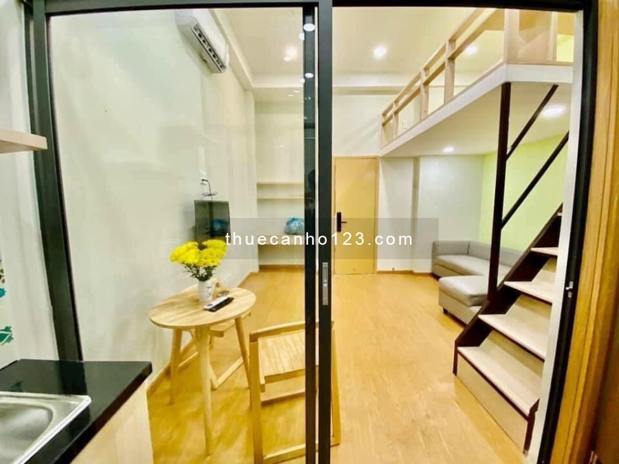 Cho thuê căn hộ 1PN - có gác full nội thất có máy giặt riêng ngay coop mart Rạch Miễu.