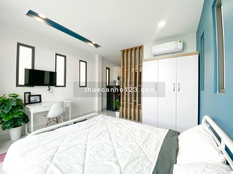 Studio ban công thoáng, full nội thất, bếp xa giường